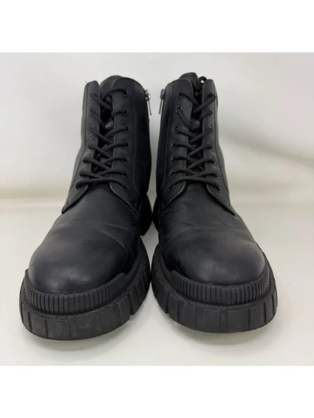 Aldo Newfield Side Zip Waterproof Lugged Leather Boots Black Men’s Size 12